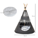 Tenda Cuccia per Gatti e Cani Piccoli Ø50x70 cm in Feltro Peluche Grigio