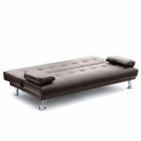 Divano Letto 181x85x88 cm in Similpelle Marrone