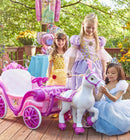 Carrozza Elettrica per Bambine 132x72x87 cm 7,2V con Licenza Disney Princess