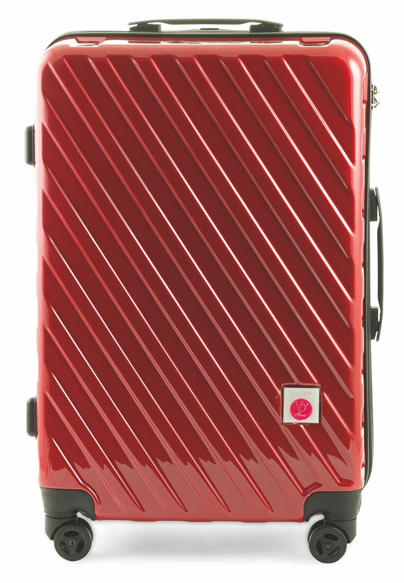 Trolley Valigia Bagaglio a Mano Rigida in Policarbonato 4 Ruote TSA Soriani Rosso