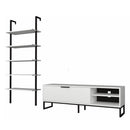 Parete attrezzata porta tv e libreria Way bianca