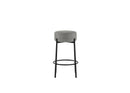 Set 2 Sgabelli Syd 41x41x67 cm in Tessuto Grigio Scuro       