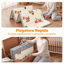 Tappeto Gioco per Bambini 0-3 Anni 200x150x1,5 cm a Tema Foresta Pieghevole e Reversibile in XPE Multicolore      