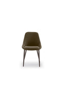 Set 4 Sedie Kira 51x59x85 cm Gambe in Metallo Bronzo Marrone       