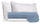 Ensemble de draps et taies d'oreiller en coton bleu ciel différentes tailles