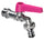 Robinet à bille pour fontaine de jardin avec levier coloré Belfer RUB/028 Ciclamino