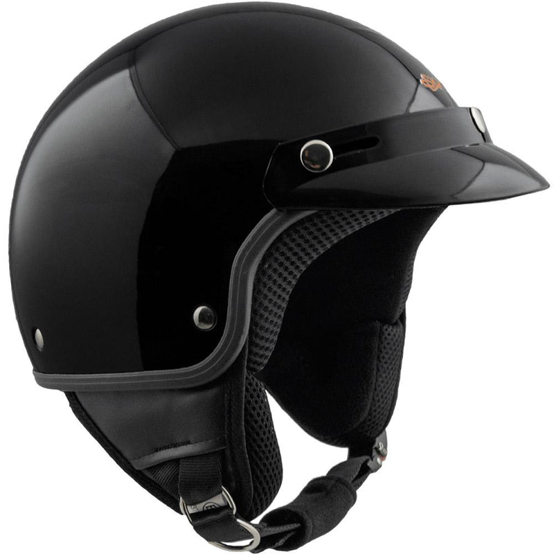 Casco Demi-Jet per Scooter con Frontino SKA-P 1 FH Smarty Nero Metal 