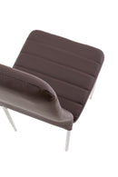 Sedia in Similpelle 41x39x95cm TFT Jimmy Marrone Bianca