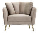 Poltrona Kiev 88x74x77 cm in Poliestere GREY/Oro