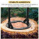 Spaccalegna Manuale a Cuneo Ø22x31 cm in Acciaio  Nero