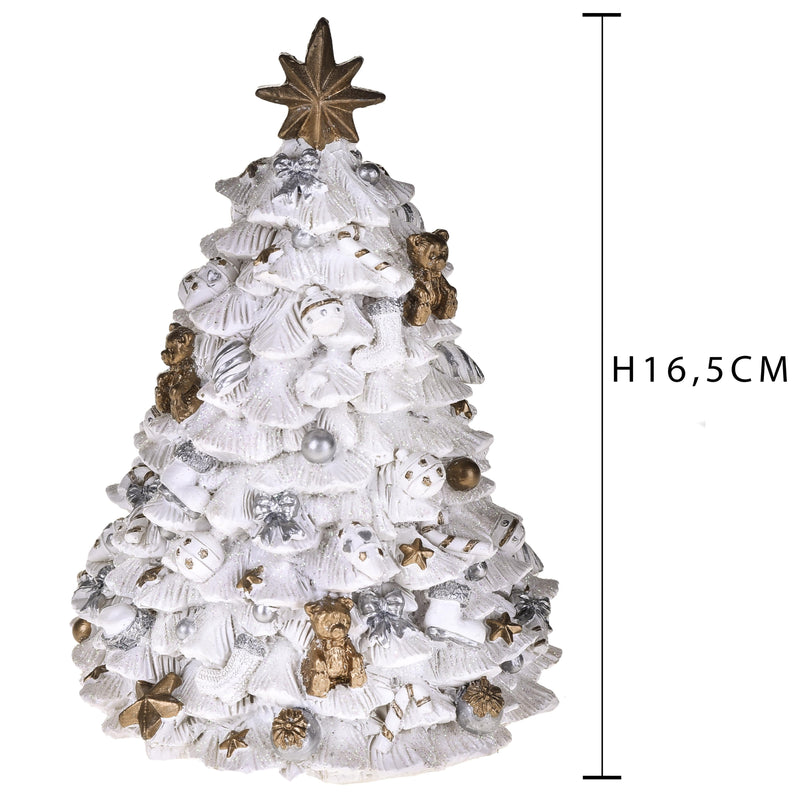 Albero di Natale Carillon con Musica e Movimento H25 cm Oro