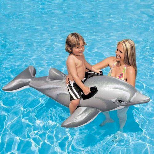 online Intex Matelas gonflable à chevaucher en forme de dauphin pour enfants 175x66 cm