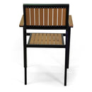 Sedia da Giardino 55X58xh83 cm in Alluminio e Polywood  Antracite