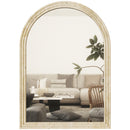 Specchio da Parete ad Arco 50x2x70 cm con Cornice  in Vetro e Polistirene Beige  