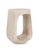 Tavolino Ø 33x45 cm Caffè White in Legno Naturale