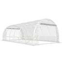 Serra a Tunnel 3x6x2 m con Porte Avvolgibili Telaio in Acciaio e Copertura in PE Anti-UV Trasparente      