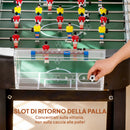 Mini Calcio Balilla 92x75x71 cm con 22 Giocatori 2 Palline 8 Aste e Segnapunti in MDF Marrone      