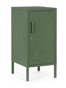 Comodino 1 Anta 40x35x76 cm Cambridge in Acciaio Verde