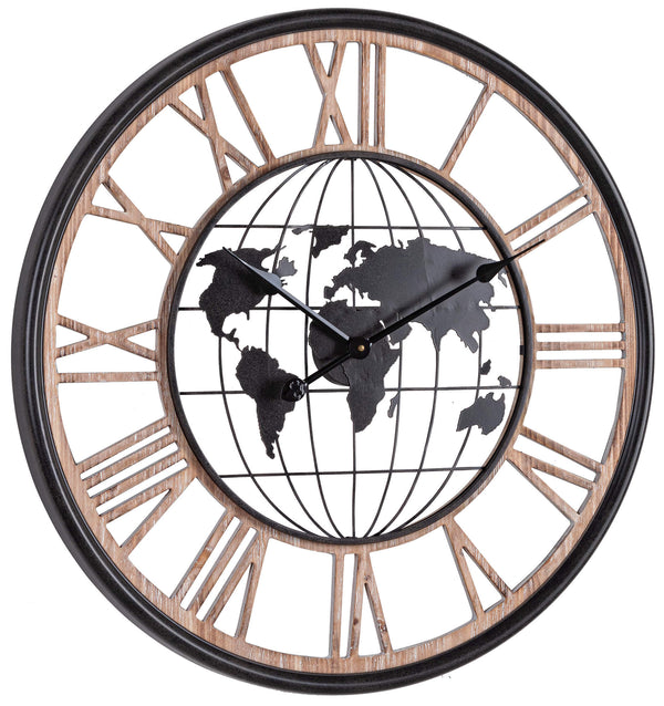 Horloge Murale Ø70x5 cm en Mdf et Acier à Coutil online