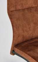 Set 4 Sedie 43,5x62x102h cm Thelma Velluto Ruggine 