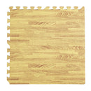 Tappeto Puzzle per Bambini Effetto Legno 4 Pezzi 60x60 cm Teak