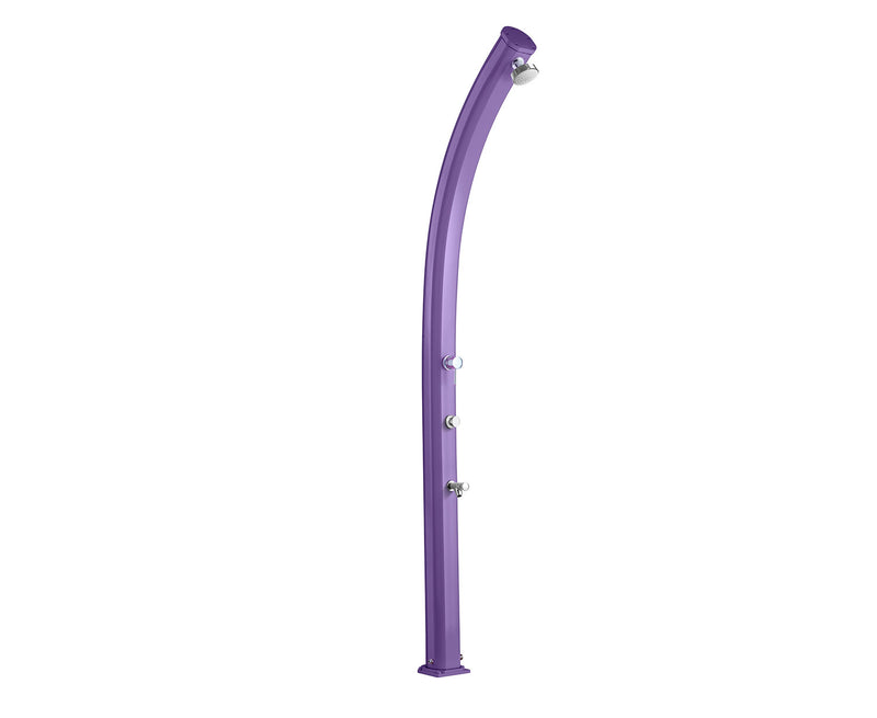 Doccia Solare da Giardino 25L Miscelatore Temporizzato e Lavapiedi Arkema Jolly Viola