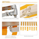 Tenda da Sole Avvolgibile a Parete 3x2.5m Arancione e Bianco 