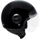 Casco Demi-Jet per Scooter Visiera Sagomata SKA-P 1 WH Wolli Nero Metal 