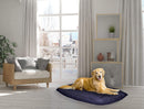 Cuscino Imbottito per Cani e Gatti 60x100 cm in Microfibra Chunky Blu Scuro