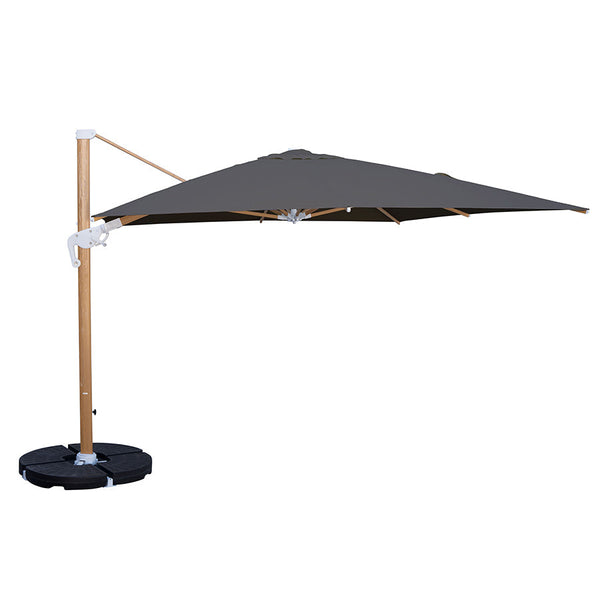 Ombrellone da Giardino Decentrato 3x4m Roma Wood nero online