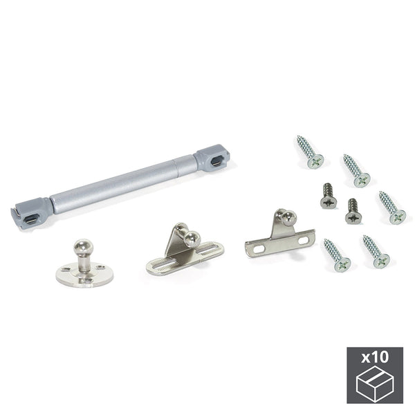 Piston à Gaz pour Portes à Rabat Force 12 Kg Course 100 mm Gris Métallique 10 Pièces Emuca online