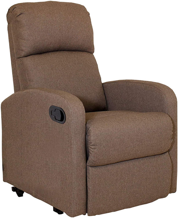 acquista Fauteuil relax inclinable manuel 75x65x101 cm en tissu marron