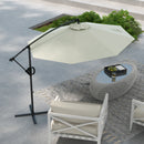 Ombrellone da Giardino Decentrato 8 Stecche Ø3x2.6 m in Alluminio Metallo e Poliestere