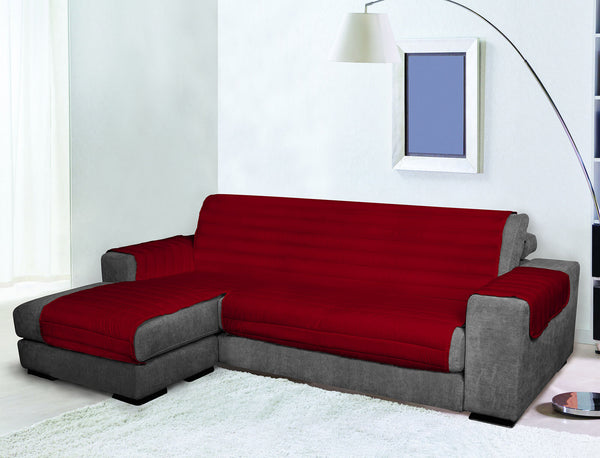 Housse de canapé matelassée avec siège gauche en microfibre bordeaux différentes tailles online