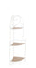 Scaffale Angolare 3 Ripiani 49x33x126 cm in Acciaio Guenda Bianco