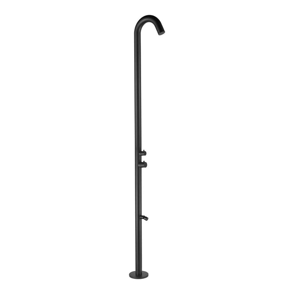 online Douche de jardin 228,9x18x25 cm avec lave-pieds Sined Quartu noir satiné