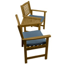 Panchina da Giardino Coppia di Sedute con Tavolino 164x59x87 cm in Legno con Cuscino Grigio 