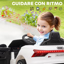Macchina Elettrica per Bambini Licenza Audi RS con Telecomando Bianca e Nero