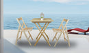 Set 4 Sedie Pieghevole 47,5x42,5x45/79 cm in Legno di Faggio FSC Lucida