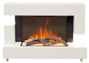 Camino Elettrico da Pavimento Effetto Fiamma 1500W Milano Bianco