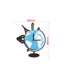 Sticker da Muro Orologio World 40x48 cm Plastica