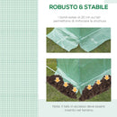 Telo per Serra 3x3x2 m con 6 Finestre Porta Avvolgibile e Bordi Interrati in PE Verde