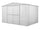 Jardinière en tôle d'acier porte-outils 360x175x215 cm Enaudi Blanc