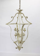 Lampadario 8 Luci in Metallo 45x98x45cm Sbiancato