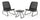 Set de Table Basse et 2 Fauteuils de Jardin Effet Rotin Keter Rio Patio Anthracite