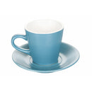 Set 6 Tazzine da Caffè con Piattino e Stand Ø6x6 cm in Gres VdE Tivoli 1996 Shades of ocean