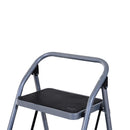 Scaletta Sgabello 3 Gradini in Ferro Pieghevole 92x48x62 cm 