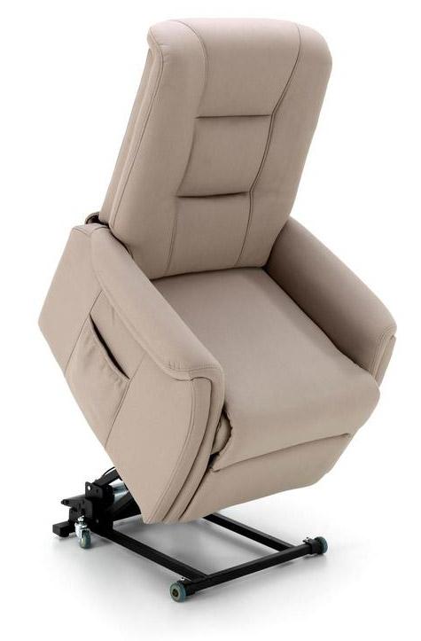 Fauteuil Releveur Electrique 1 Moteur en Simili Cuir Gris Tourterelle online