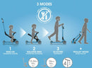 Monopattino Passeggino Triciclo a 3 Ruote Globber Go-UP Deluxe Turchese