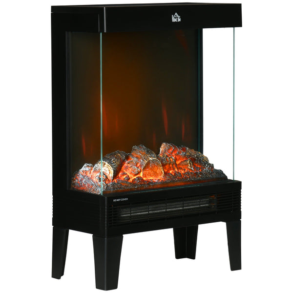 Cheminée Electrique 2000W 40,5x20x62 cm avec LED Effet Flamme Noir acquista
